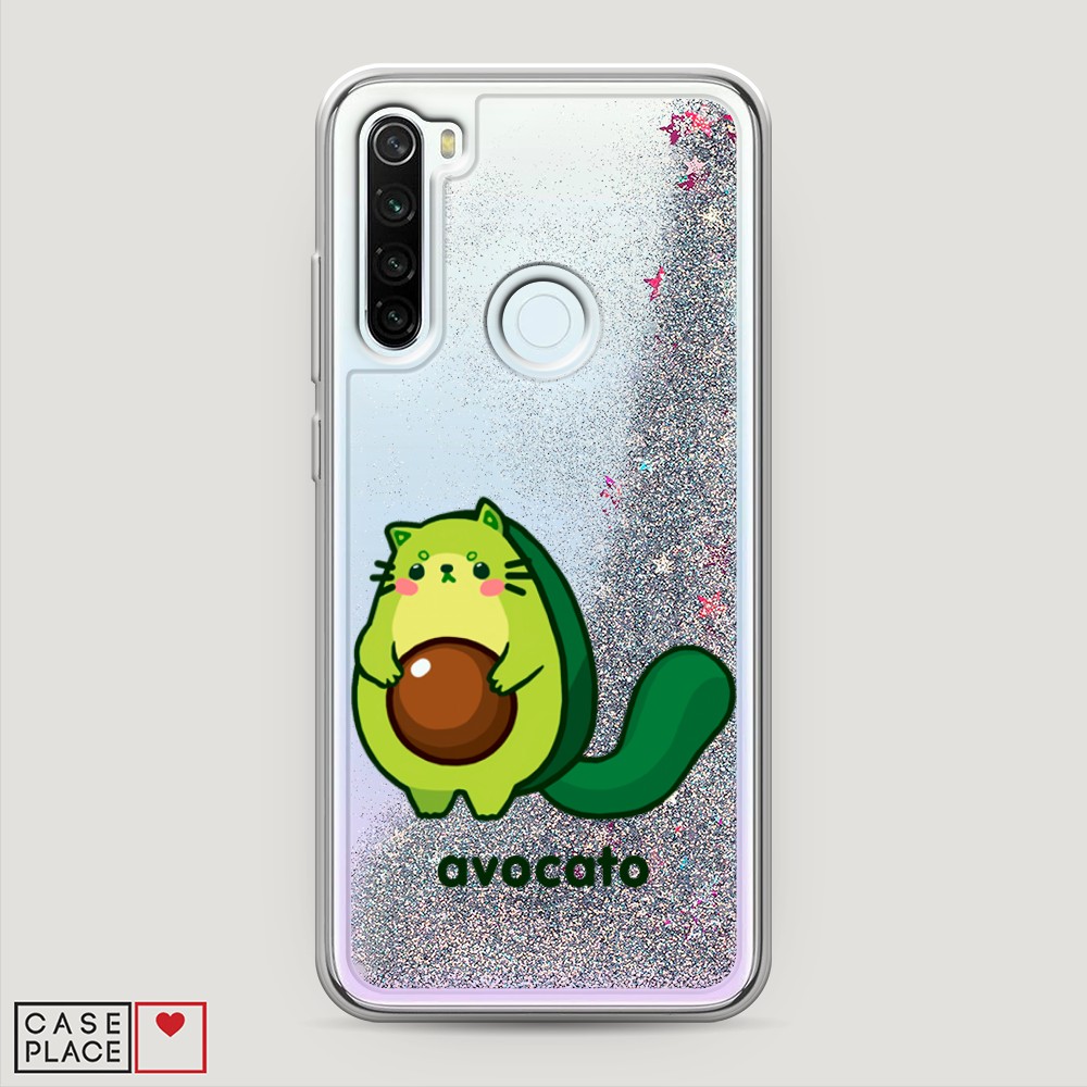 фото Жидкий чехол с блестками "avocato" на xiaomi redmi note 8t awog