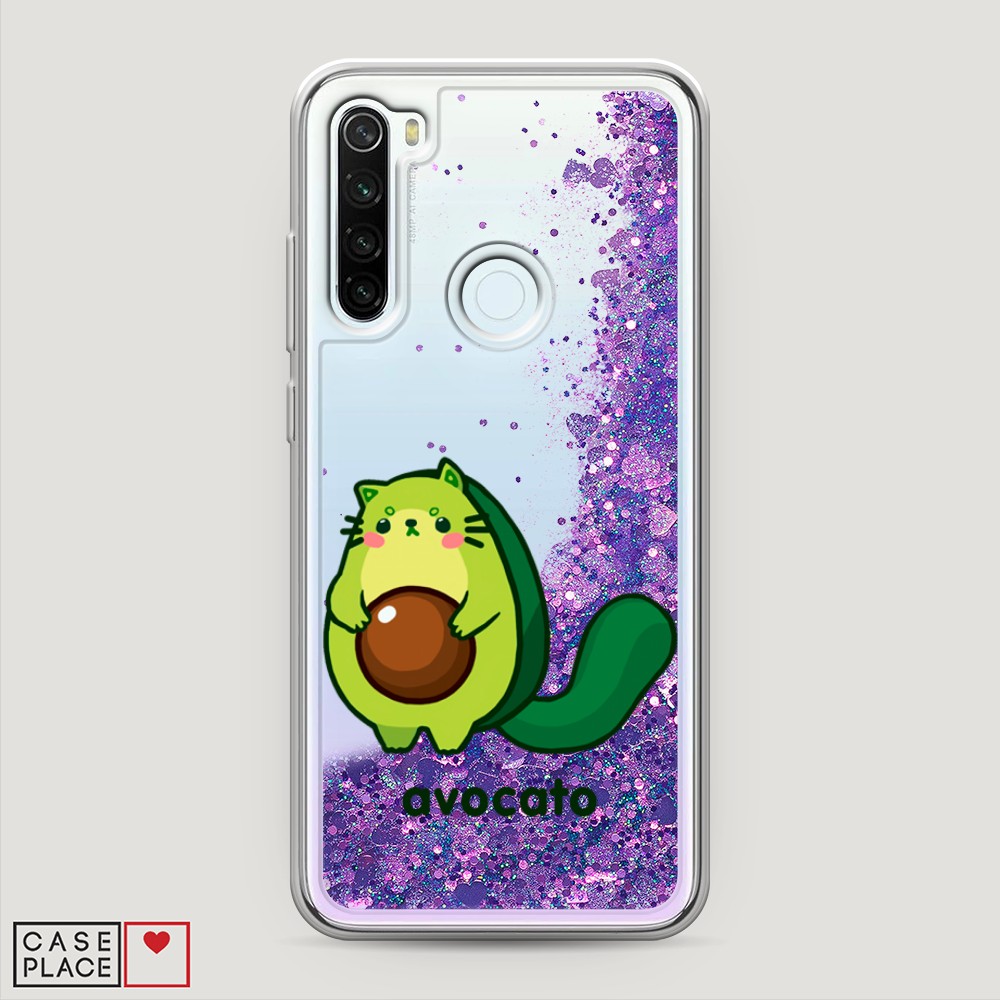 фото Жидкий чехол с блестками "avocato" на xiaomi redmi note 8t awog