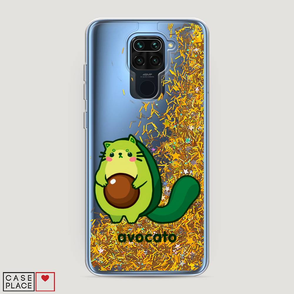 фото Жидкий чехол с блестками "avocato" на xiaomi redmi note 9 awog