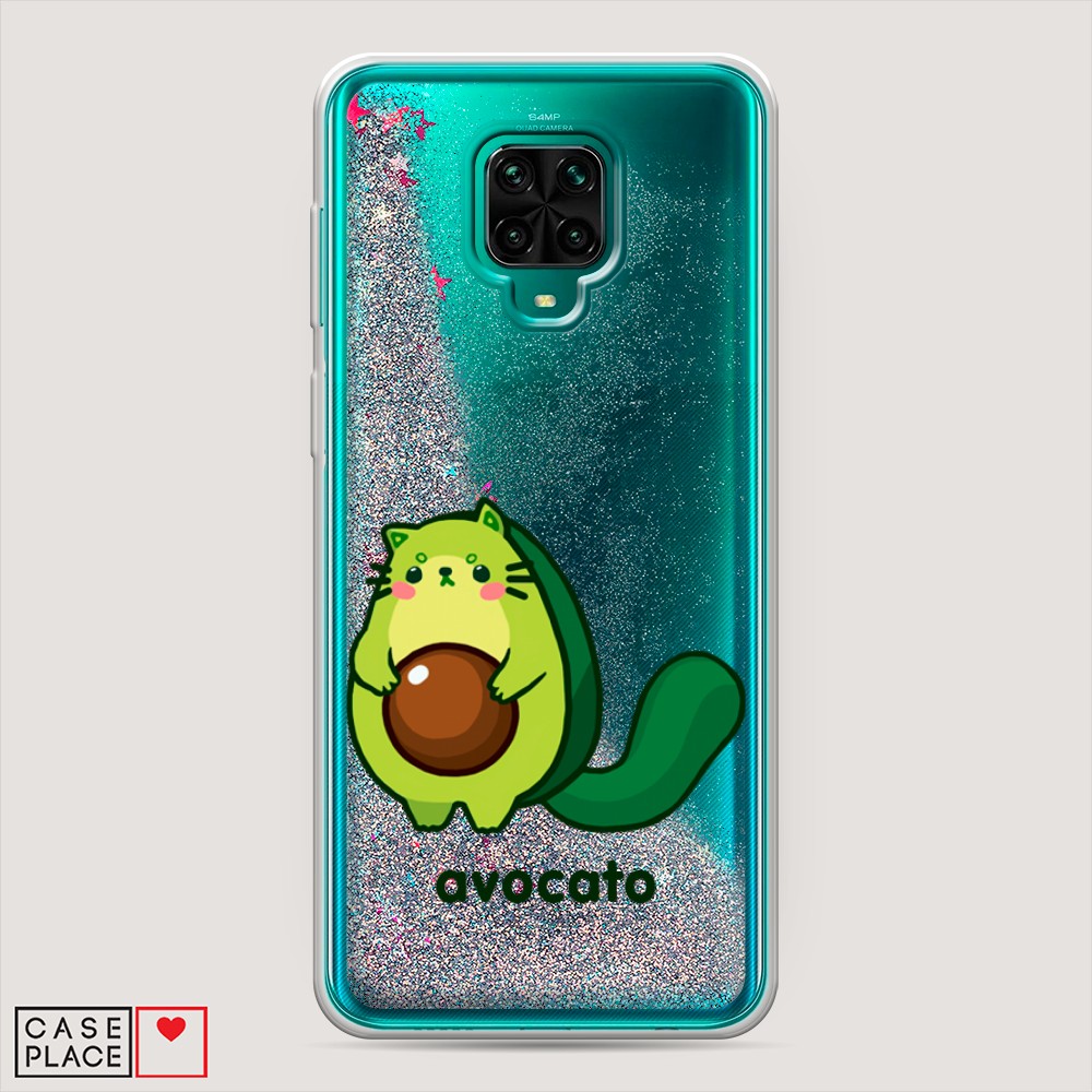 фото Жидкий чехол с блестками "avocato" на xiaomi redmi note 9 pro awog