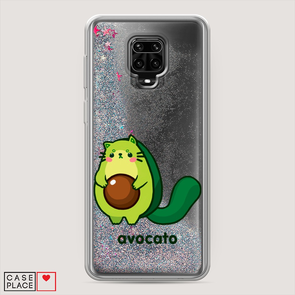 фото Жидкий чехол с блестками "avocato" на xiaomi redmi note 9s awog