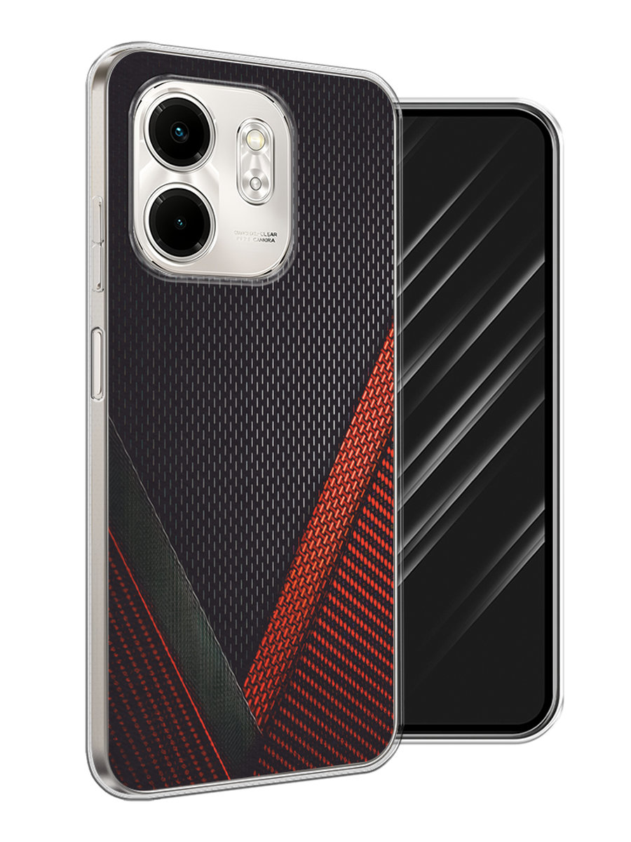 

Чехол Awog на Infinix Smart 9/Hot 50i "Красный карбон", Черный;красный, 3106750-1