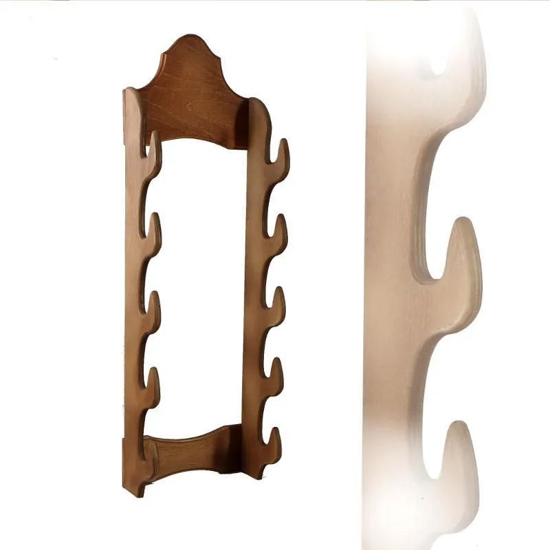 Подставка под 5 пистолей коричневая 70*23*12 см дерево, металл KSVA-Ц-060