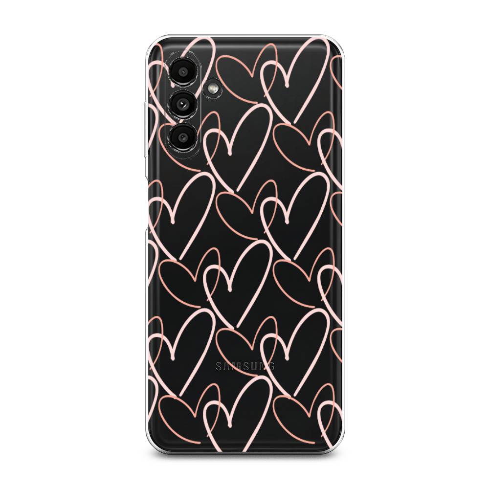 

Чехол на Samsung Galaxy A14 5G "Узор из сердечек", Розовый;бежевый, 2107250-6
