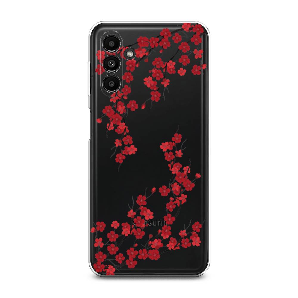 

Чехол на Samsung Galaxy A14 5G "Красная сакура", Красный;черный, 2107250-2