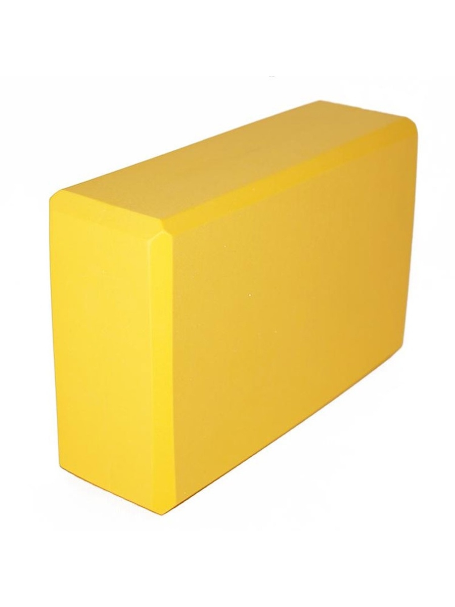 Блок для йоги Спортекс BE100 22,3x15x7,6 см, желтый