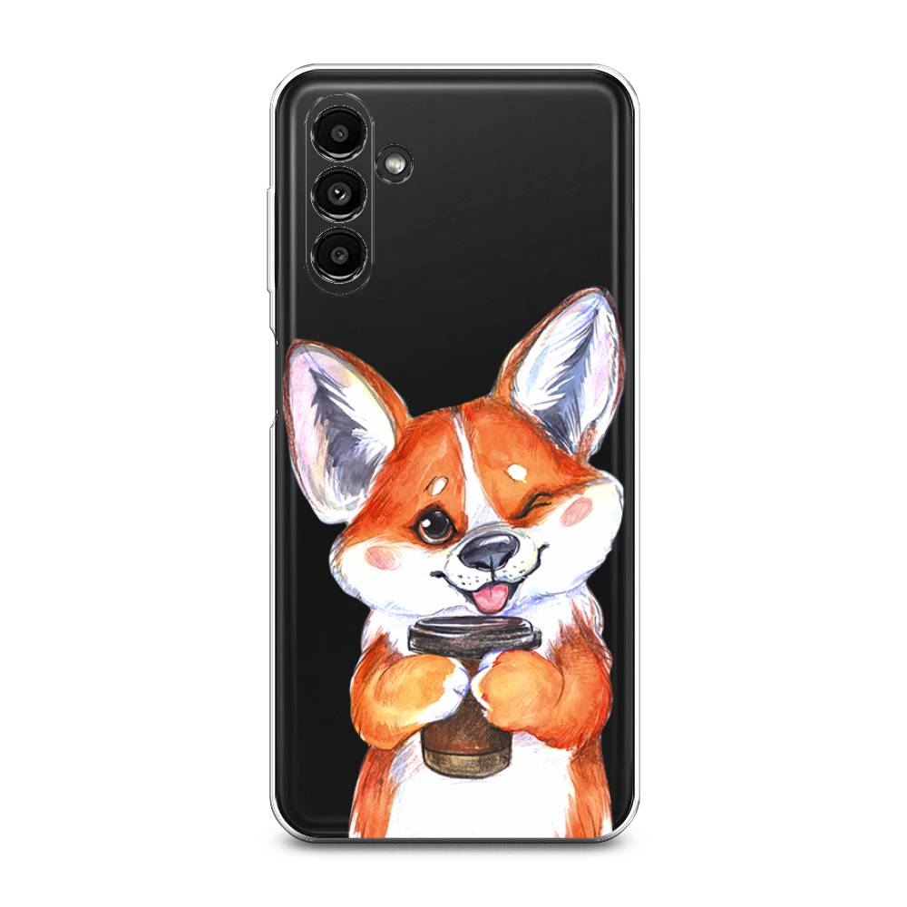 

Чехол на Samsung Galaxy A14 5G "Корги с кофе", Оранжевый;белый, 2107250-4