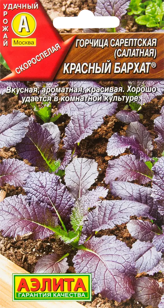 

Семена Горчица сарептская «Красный бархат» 0.5 г