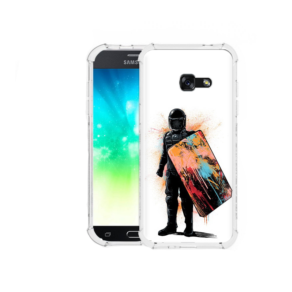 

Чехол MyPads Tocco для Samsung Galaxy A3 (2016) солдат с красочным щитом, Прозрачный, Tocco