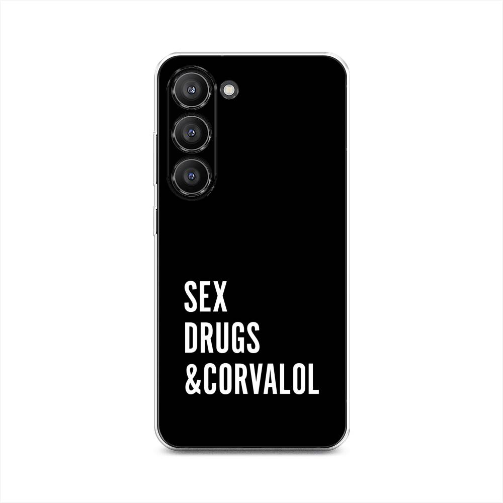 

Чехол на Samsung Galaxy S23 5G "Corvalol", Черный;серый;белый, 2107350-6