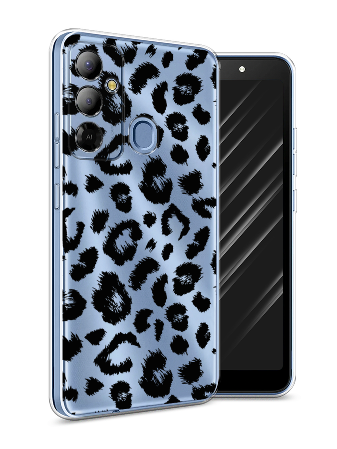 

Чехол Awog на Tecno Pop 6 Go "Окрас леопарда фон", Черный, 302950-2