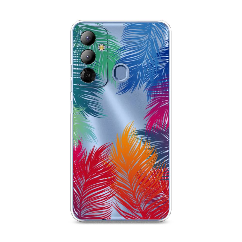 

Чехол Awog на Tecno Pop 6 Go "Рамка из перьев", Красный, 302950-4