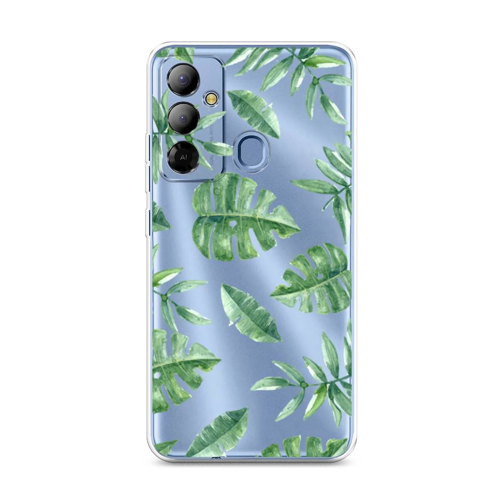 

Чехол Awog на Tecno Pop 6 Go "Нарисованные пальмовые листья", Зеленый, 302950-4