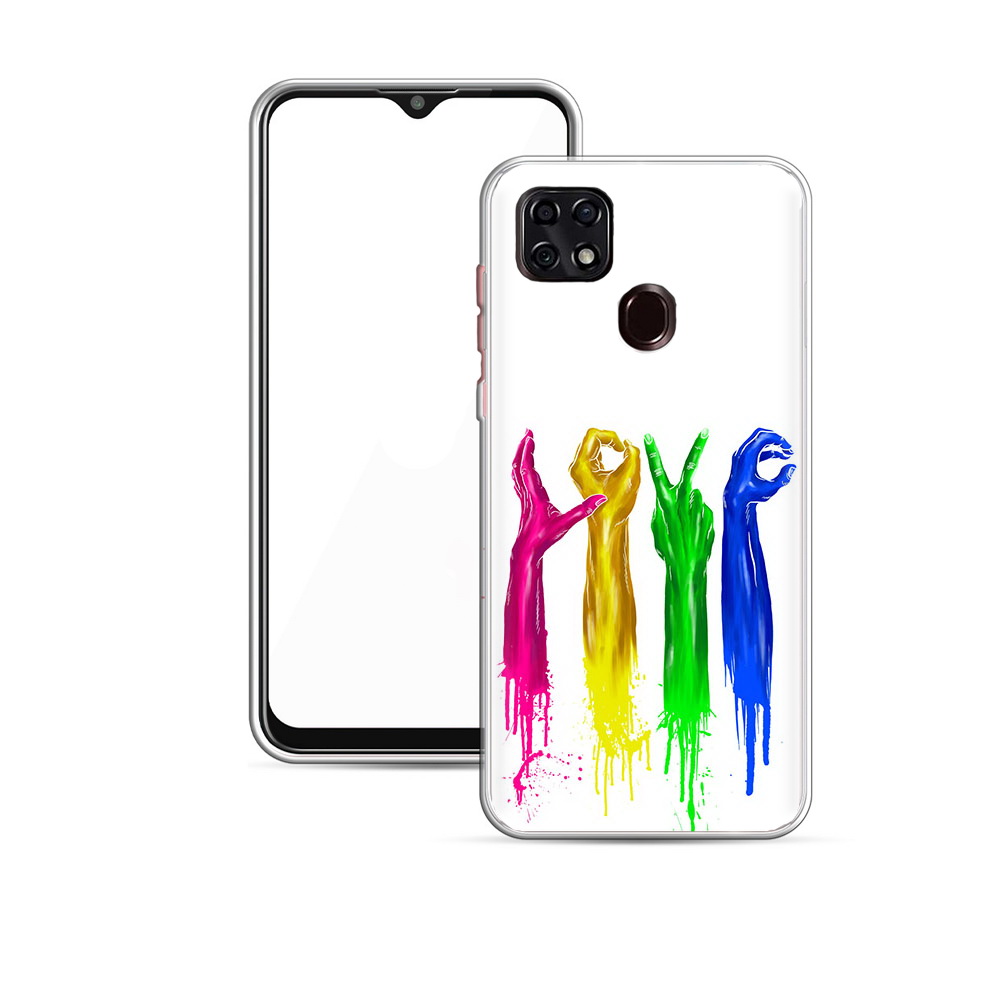 

Чехол MyPads Tocco для ZTE V2020 яркие руки love (PT226946.457.707), Прозрачный, Tocco