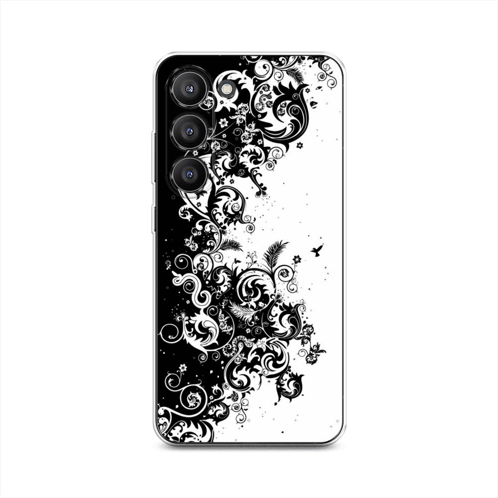 

Чехол на Samsung Galaxy S23 5G "Черно белый узор", Белый;черный;серый, 2107350-3