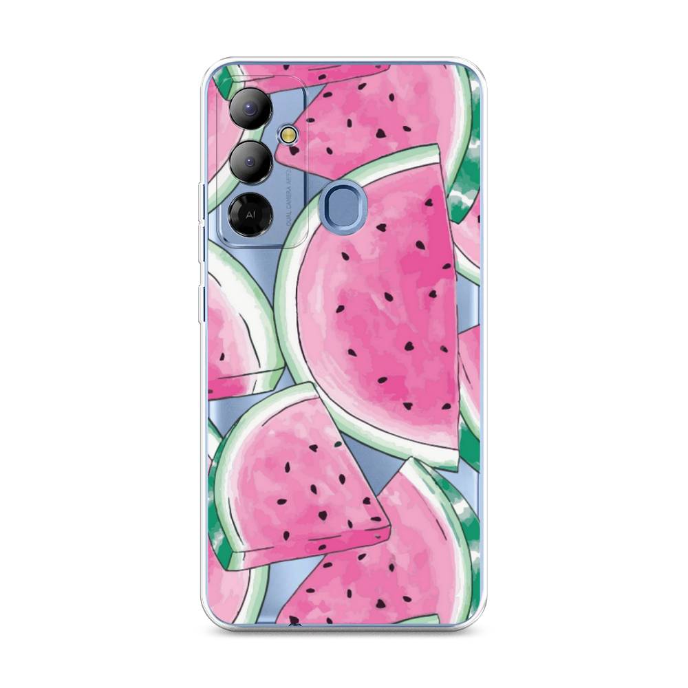 

Чехол Awog на Tecno Pop 6 Go "Акварельные арбузы", Зеленый;белый;розовый, 302950-10