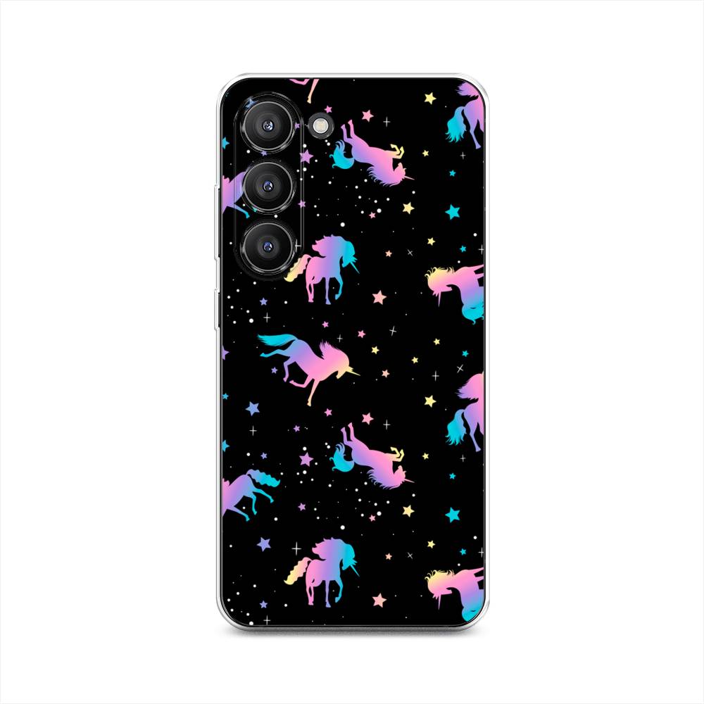 

Чехол на Samsung Galaxy S23 5G "Единороги градиент", Черный;розовый;голубой, 2107350-1