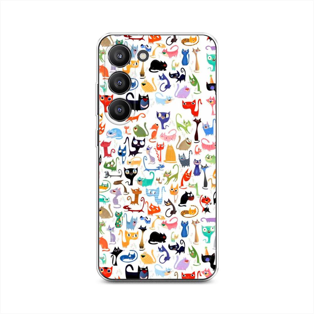 

Чехол на Samsung Galaxy S23 5G "Цветные коты", Разноцветный, 2107350-1