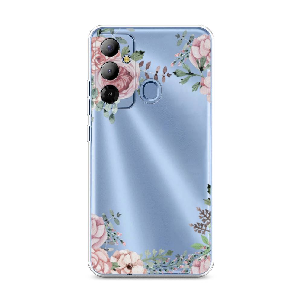 

Чехол Awog на Tecno Pop 6 Go "Нежные розы акварель", Прозрачный;розовый;зеленый, 302950-8