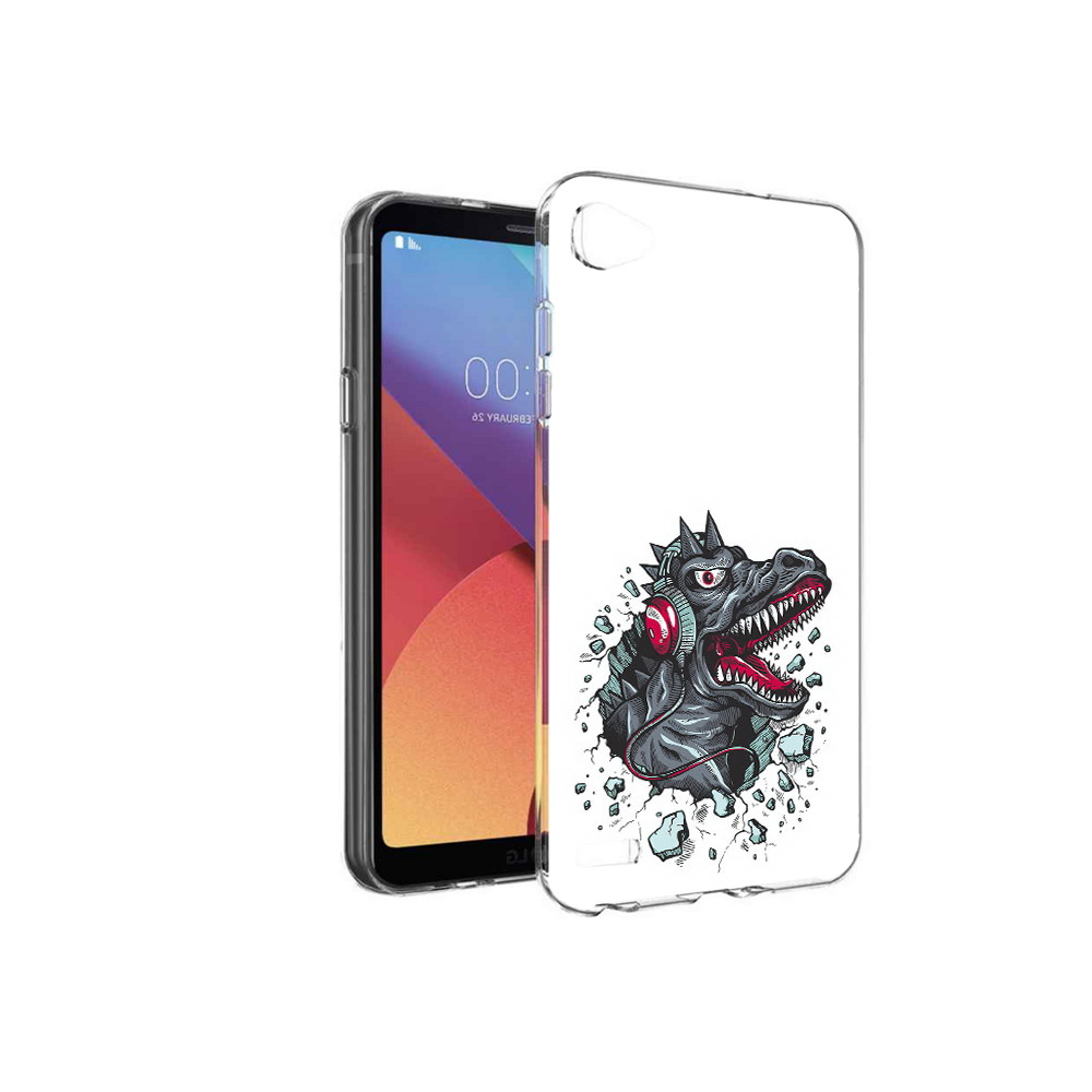 

Чехол MyPads Tocco для LG G6 mini Нарисованный динозавр в наушниках, Прозрачный, Tocco