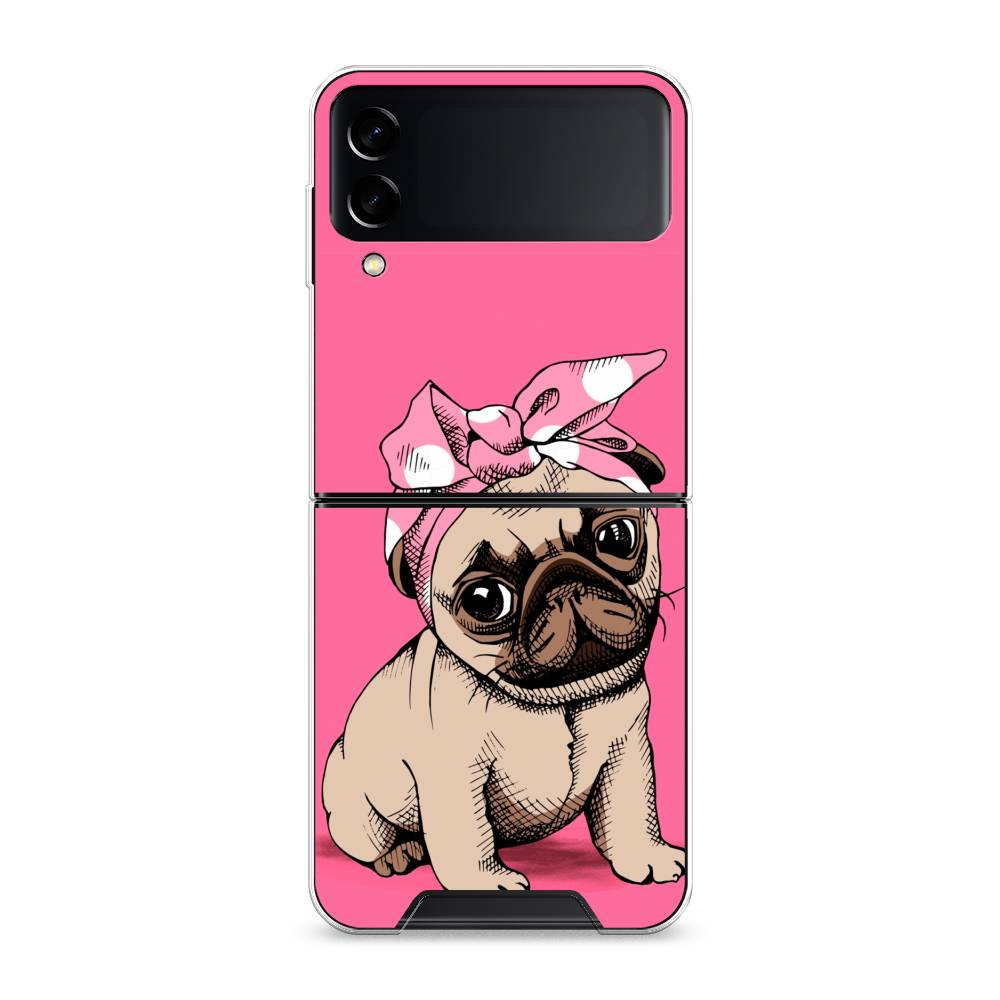 

Чехол Awog на Samsung Galaxy Z Flip 3 / Самсунг Z Flip 3 "Dog Pin-Up", Розовый;бежевый, 2103750-2