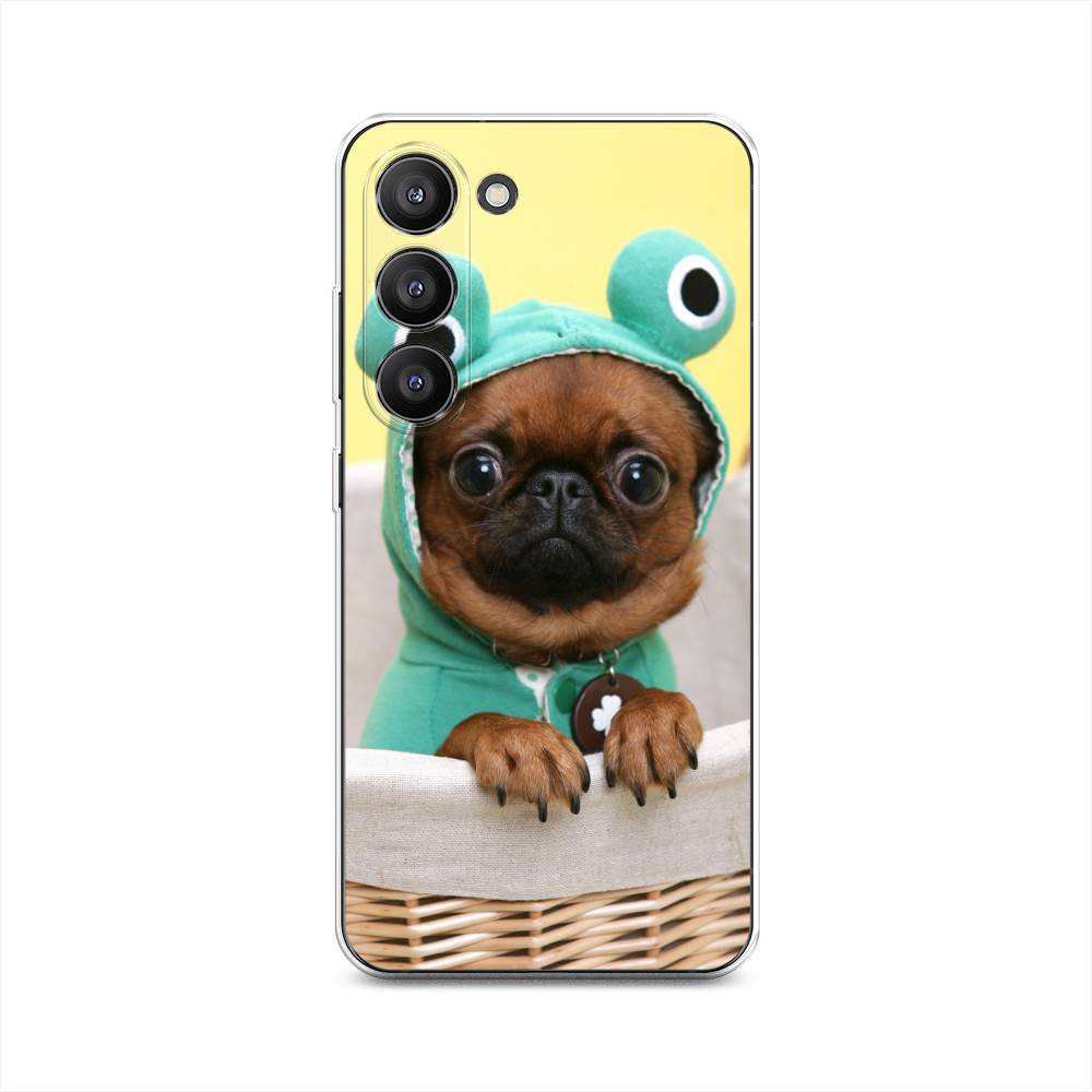 

Чехол на Samsung Galaxy S23 5G "Собачка в шапке лягушки", Коричневый;желтый;голубой, 2107350-1