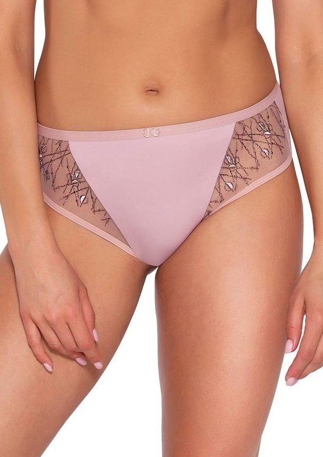 

Трусики-слипы с сетчатыми вставками и вышивкой люрексом, 2021