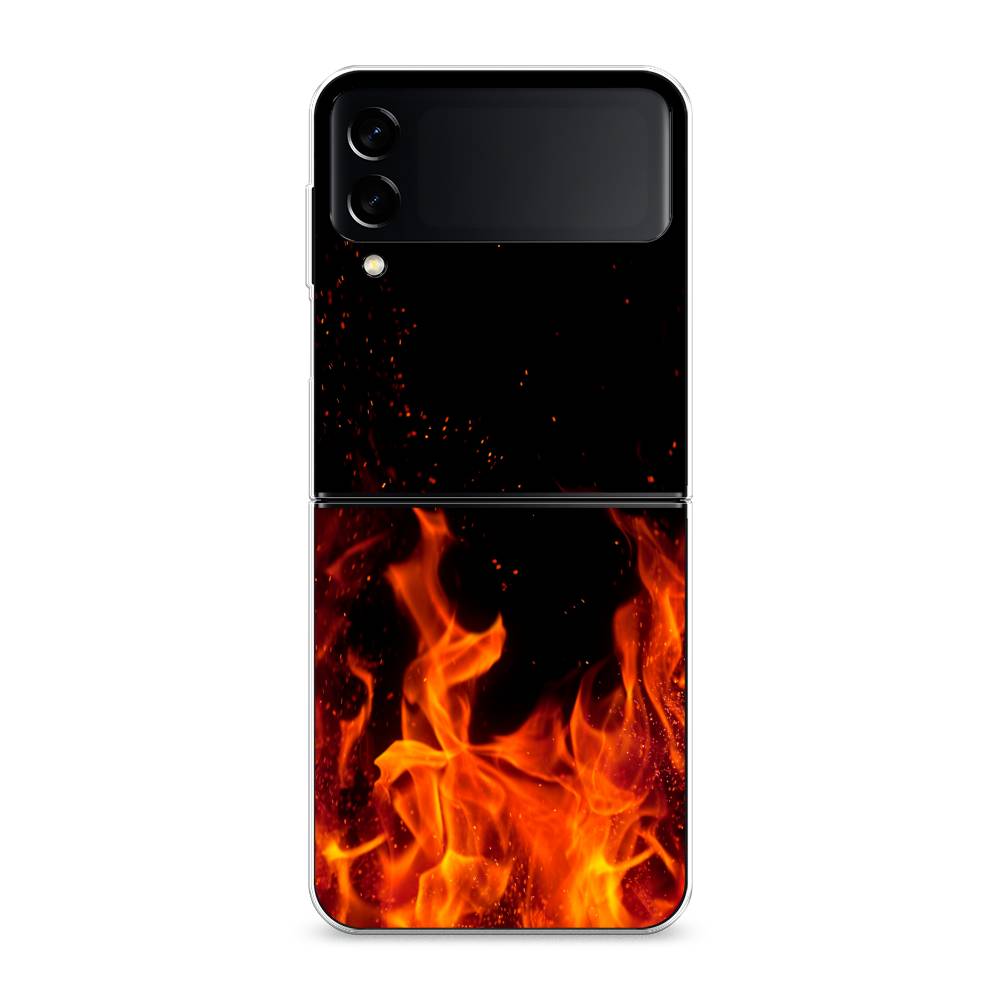 

Чехол Awog на Samsung Galaxy Z Flip 3 / Самсунг Z Flip 3 "Все в огне", Оранжевый;черный, 2103750-4