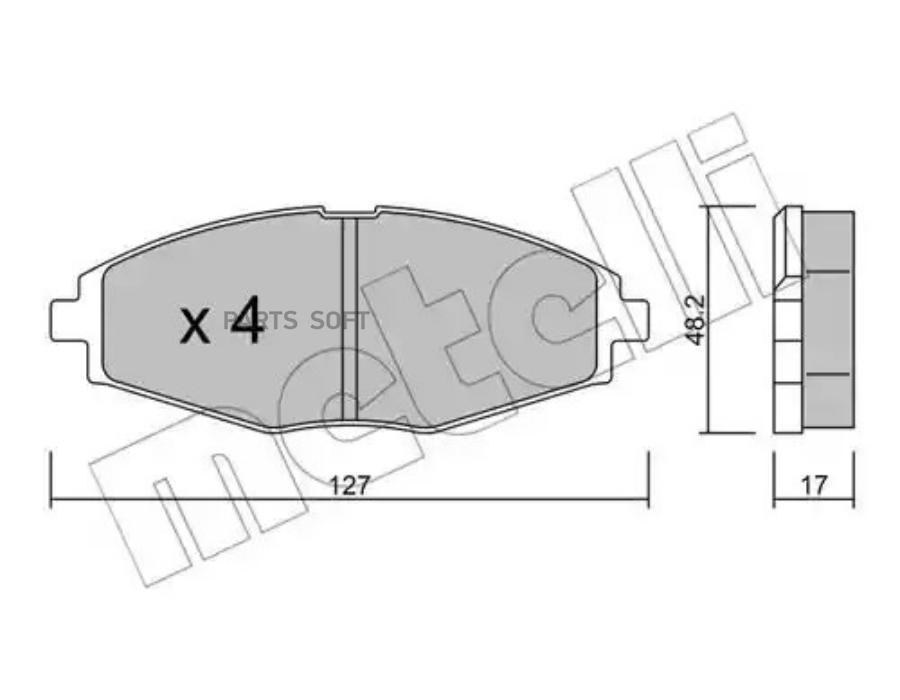 

Монтажный комплект тормозных колодок Metelli 2202930