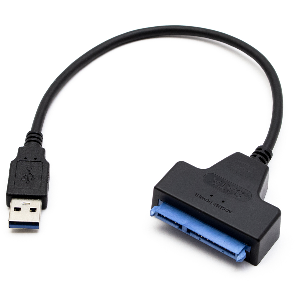 

Переходник USB-3.0 - SATA lll для HDD 2,5" и SSD, Черный, USB-3.0 - SATA lll для HDD 2,5" и SSD