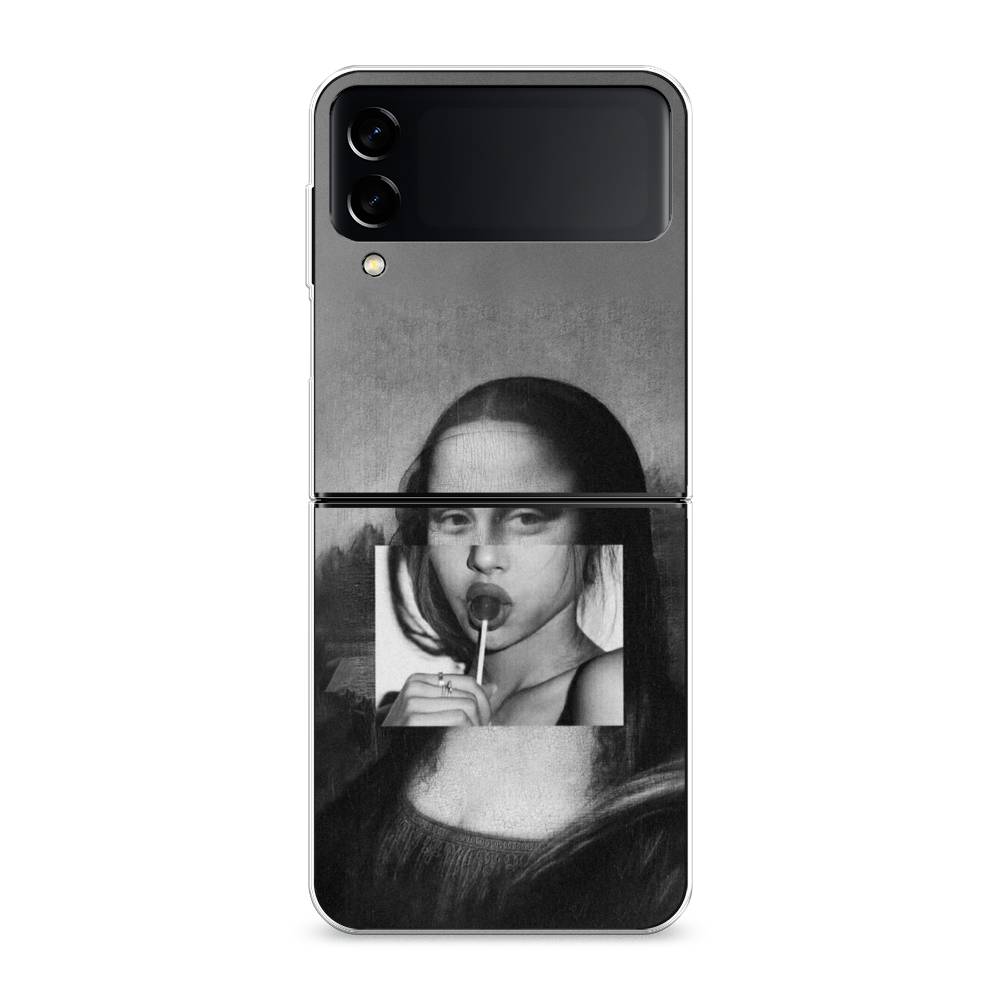 

Чехол Awog на Samsung Galaxy Z Flip 3 / Самсунг Z Flip 3 "Mona Lisa sucking lollipop", Серый, 2103750-9