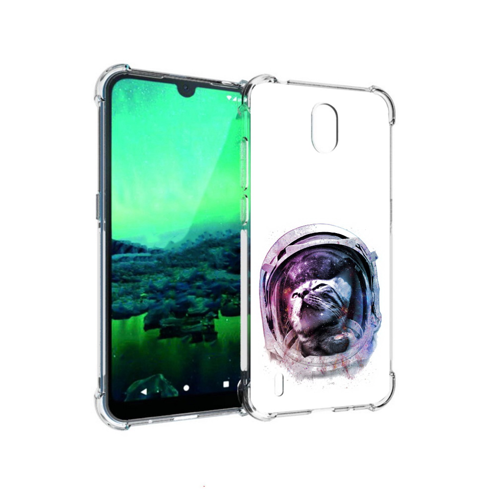 

Чехол MyPads Tocco для Nokia 1.3 кот в шлеме (PT227048.104.396), Прозрачный, Tocco