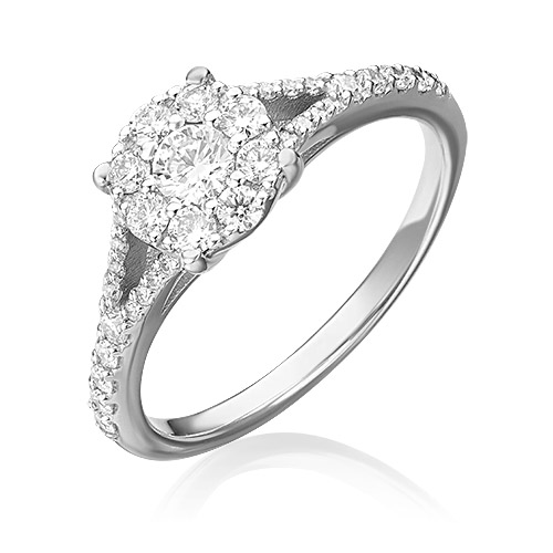 

Кольцо из белого золота р. , PLATINA jewelry 01-1502-00-101-1120-30, бриллиант, 01-1502-00-101-1120-30