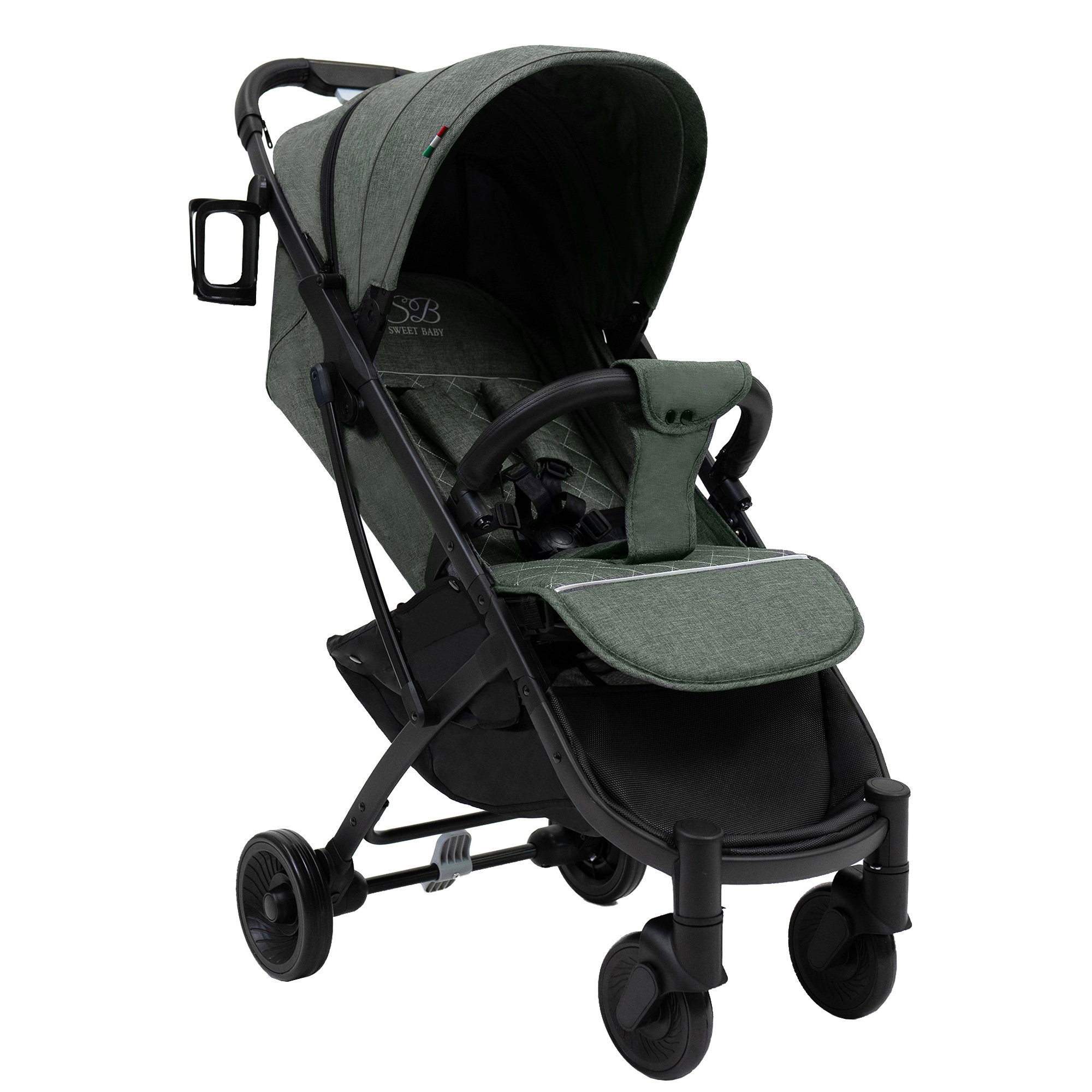 фото Прогулочная коляска sweet baby compatto light green 426623