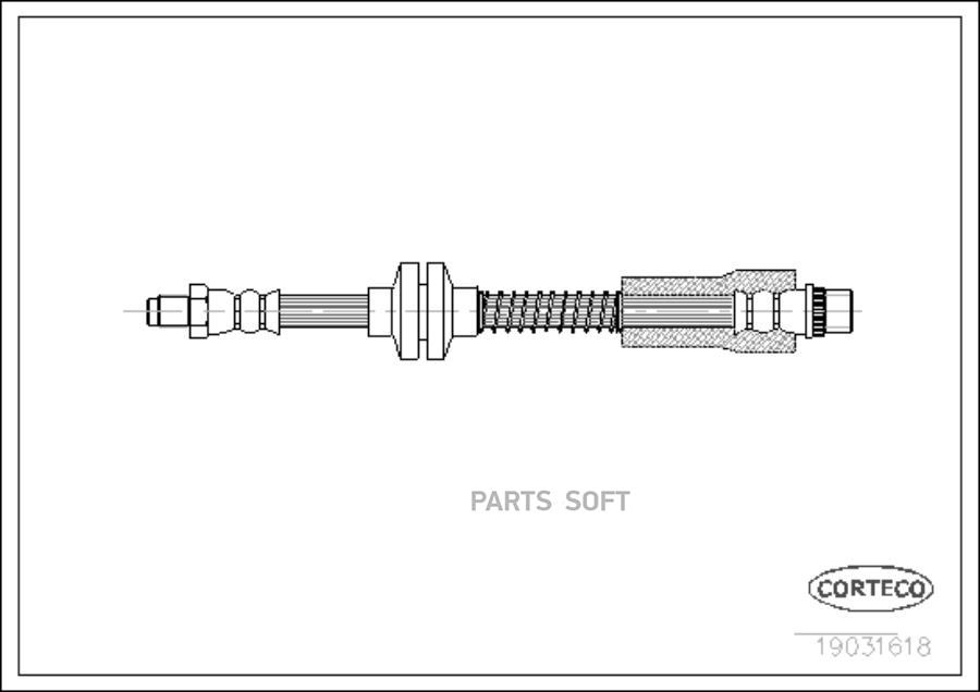

Шланг тормозной Corteco 19031618