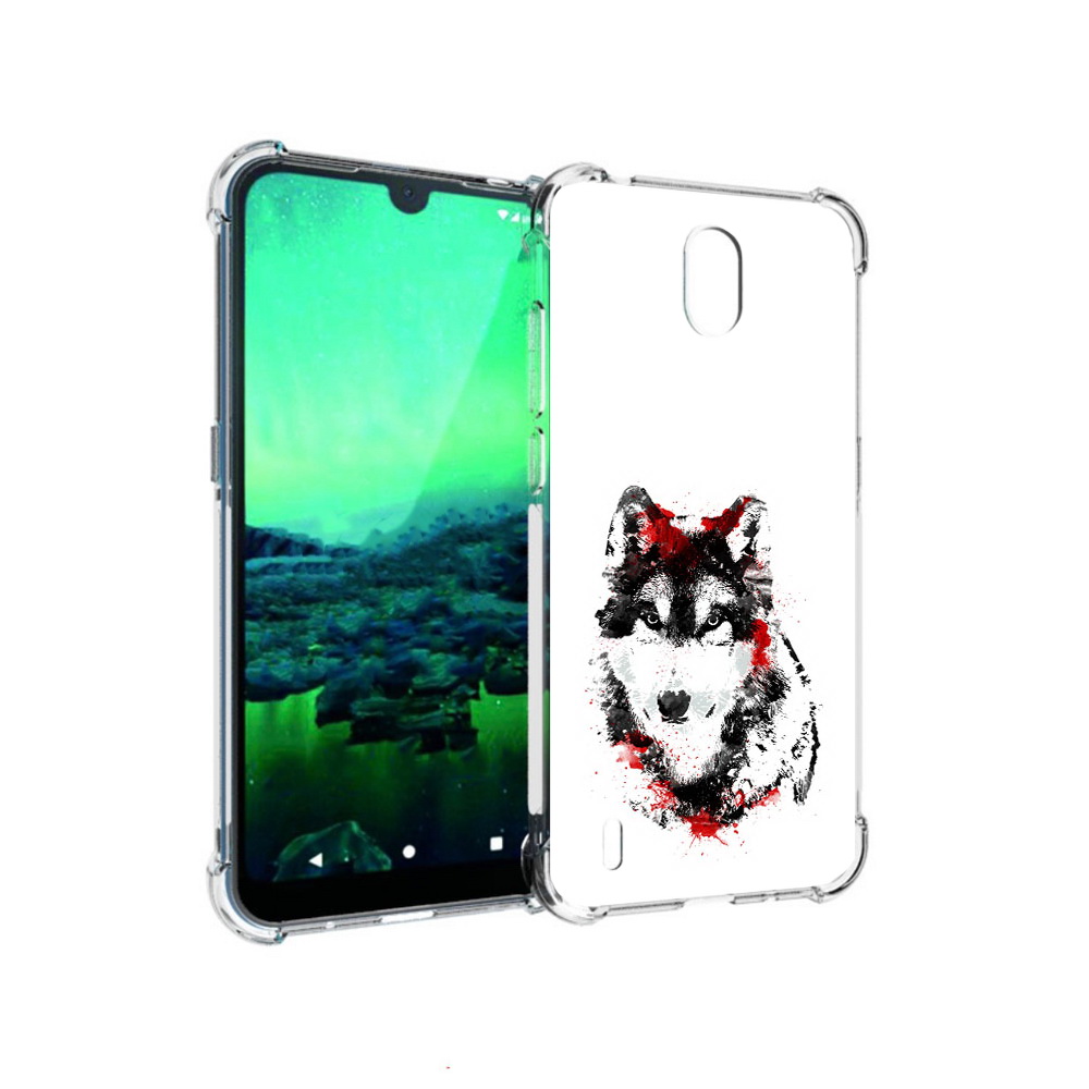 

Чехол MyPads Tocco для Nokia 1.3 кровавый волк (PT227048.104.416), Прозрачный, Tocco