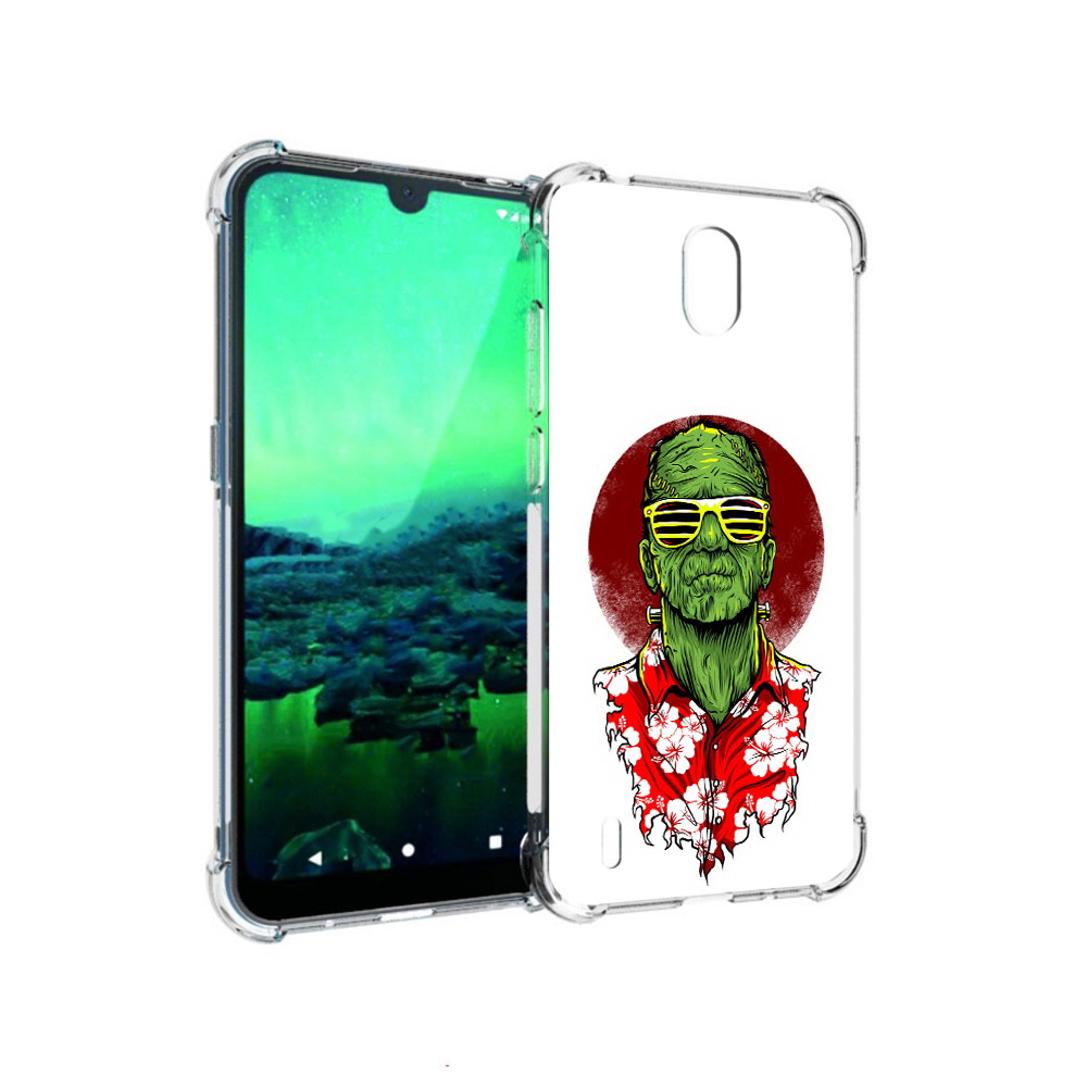 

Чехол MyPads Tocco для Nokia 1.3 крутой зеленый мужчина в очках (PT227048.104.424), Прозрачный, Tocco