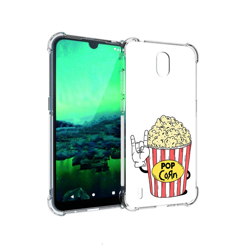 

Чехол MyPads Tocco для Nokia 1.3 крутой попкорн (PT227048.104.427), Прозрачный, Tocco