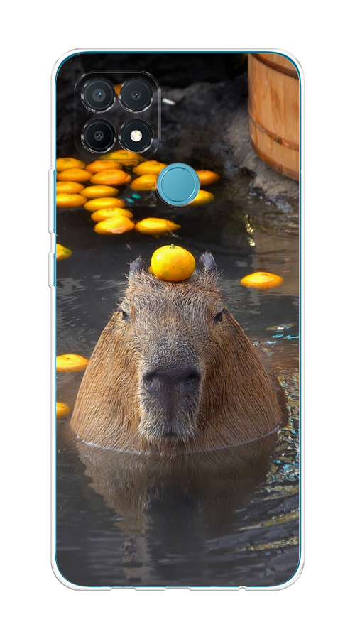 

Чехол на Oppo A15/A15s "Капибара отдыхает", Коричневый;оранжевый;серый, 254750-1