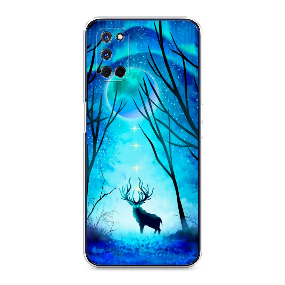 

Чехол для Oppo A52/A72 "Олень северное сияние", Синий;черный;голубой, 253150-1
