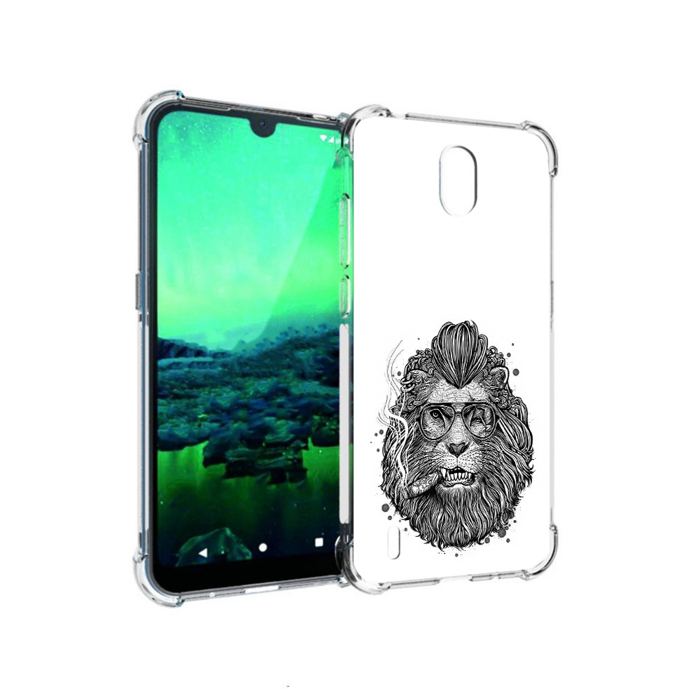 

Чехол MyPads Tocco для Nokia 1.3 курящий лев (PT227048.104.432), Прозрачный, Tocco