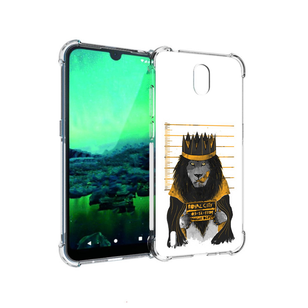 

Чехол MyPads Tocco для Nokia 1.3 лев в законе (PT227048.104.435), Прозрачный, Tocco