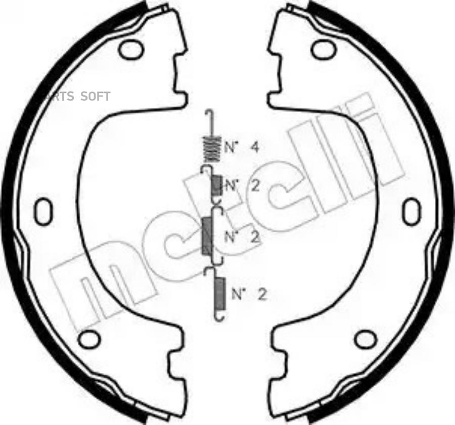 

Монтажный комплект тормозных колодок Metelli 530249K