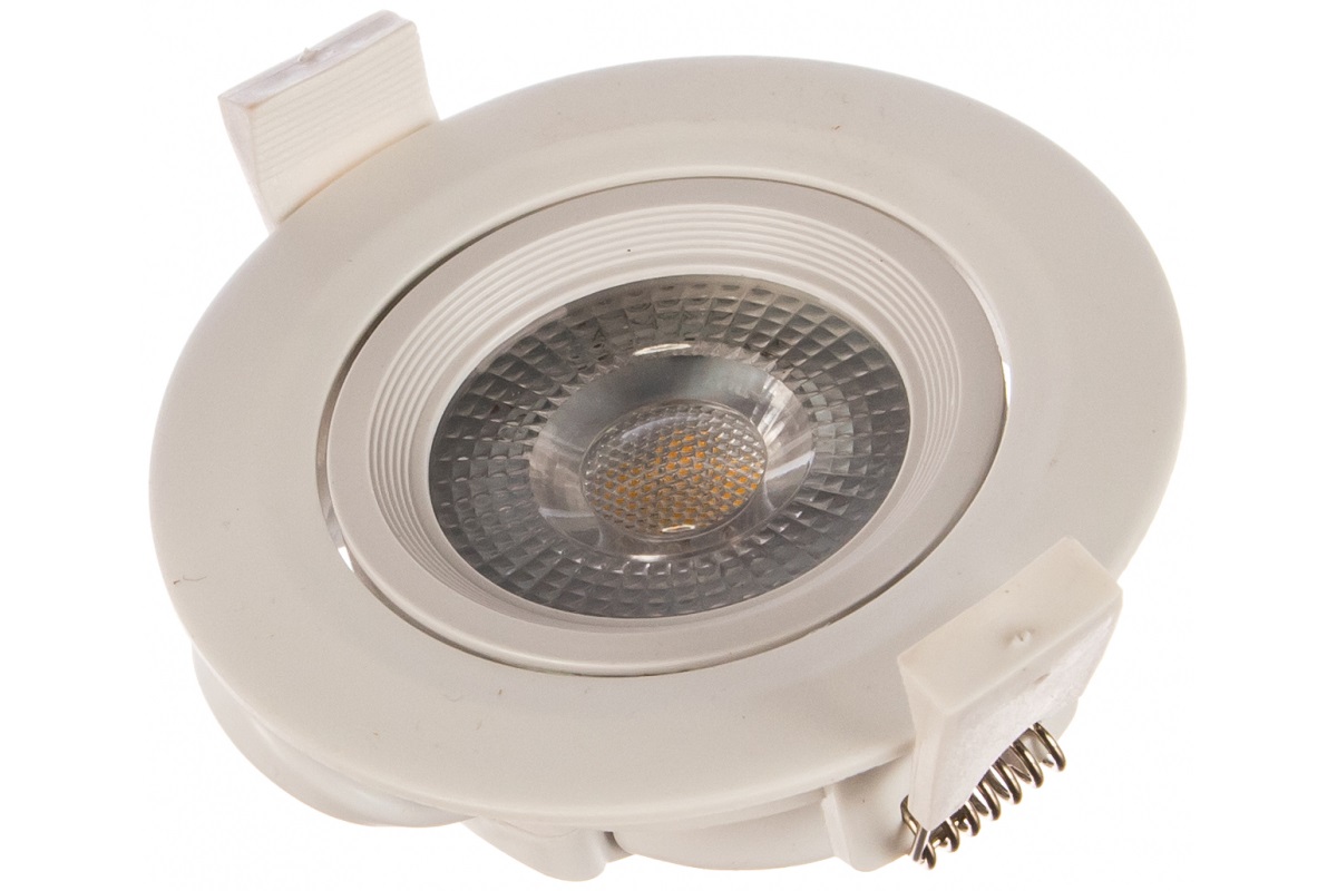 Светодиодный светильник ЭРА KL LED 22A-5 3K WH круглый поворотн. LED SMD 5W 3000K, белый Б