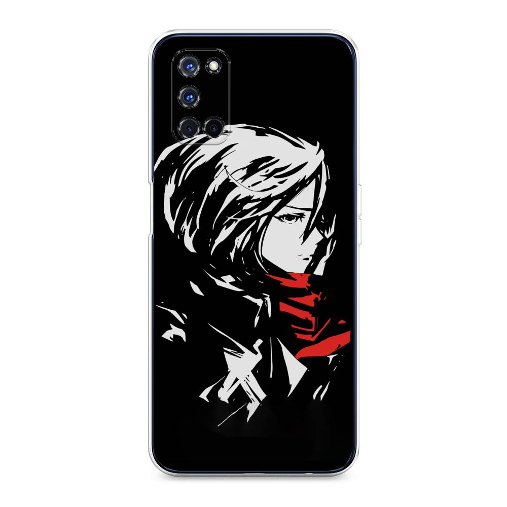 

Чехол для Oppo A52/A72 "Микаса минимализм", Черный;серый;красный, 253150-4