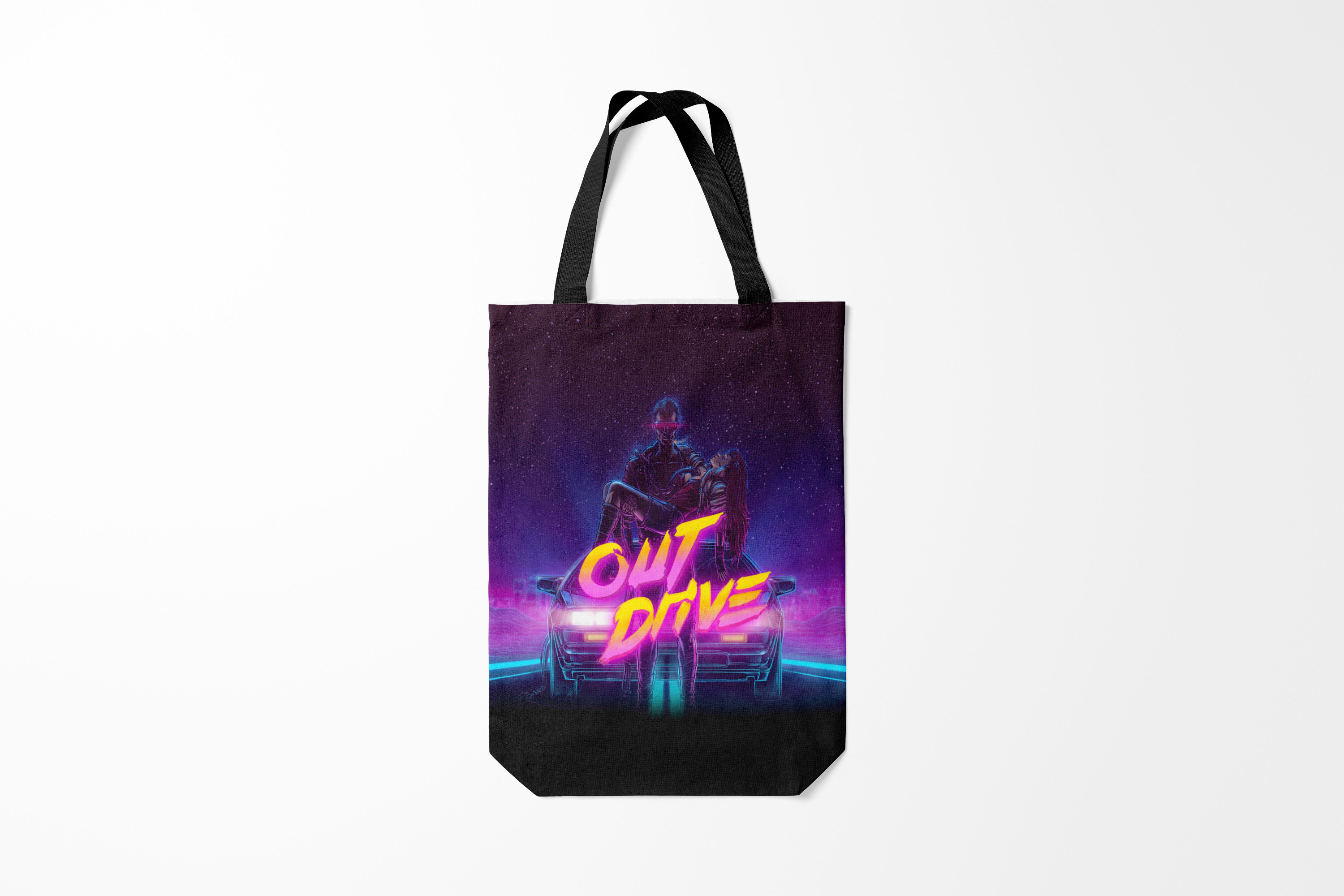 

Сумка шoппер унисекс Burnettie Retro OUT DRIVE, фиолетовый, Retro OUT DRIVE