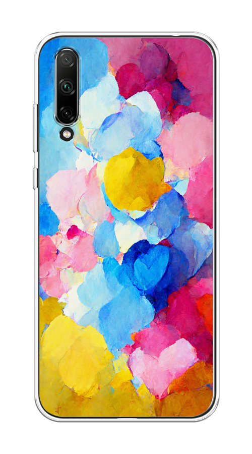 

Чехол на Honor 30i "Яркие пятна", Синий;голубой;желтый;розовый, 6104050-1