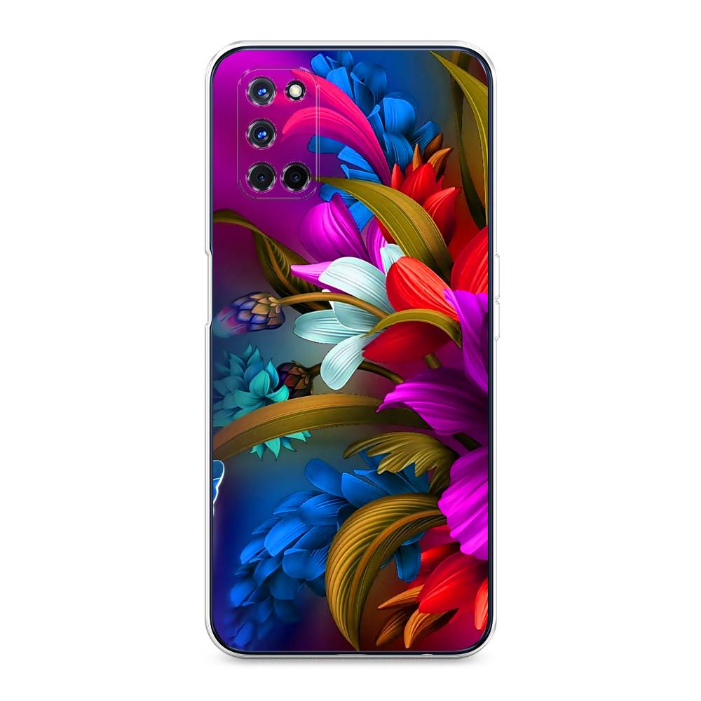 

Чехол для Oppo A52/A72 "Фантастические цветы", Фиолетовый;красный;синий, 253150-2