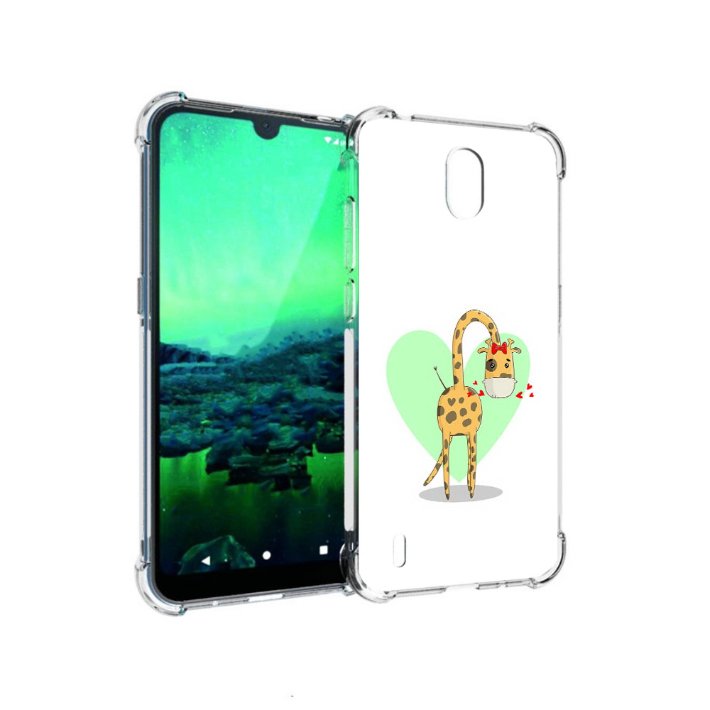 

Чехол MyPads Tocco для Nokia 1.3 Влюбленный жираф 14 февраля (PT227048.104.47), Прозрачный, Tocco