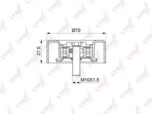 

Ролик натяжителя LYNX PB7203